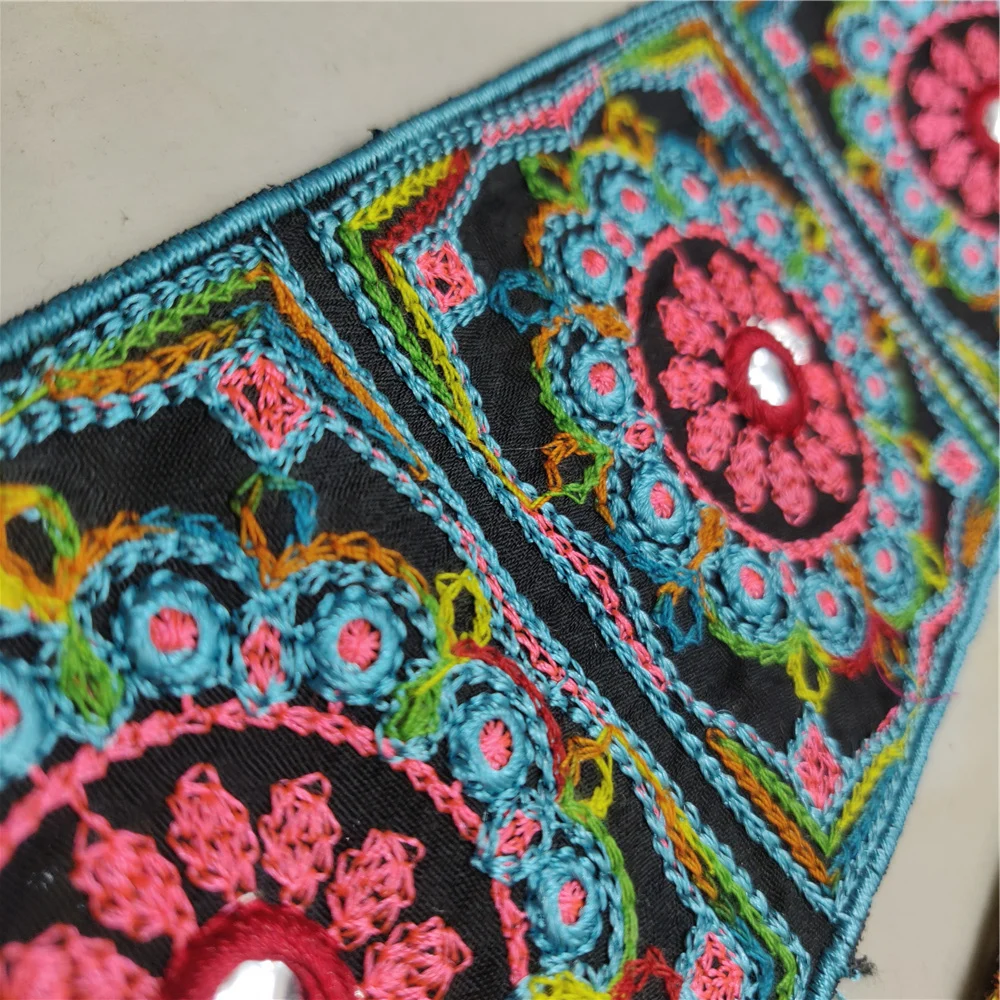 1 ярд разноцветные нитки вышитые блестки тесьма шириной 6/7 5 см блестящая отделка