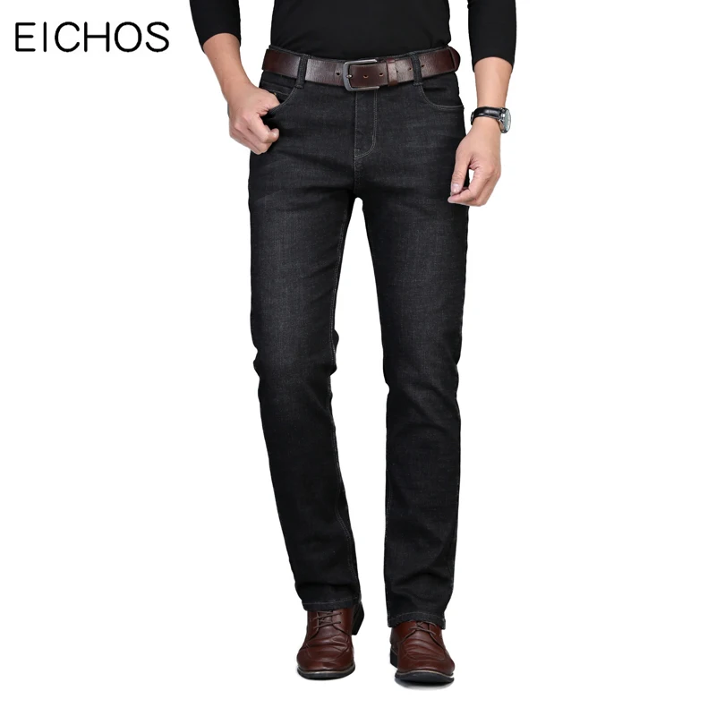 

Classic Straight Black Jeans Men Business Stretch Fit Denim Pants Spring Casual Slim Fit Brand Overalls Cotton Trousers Men