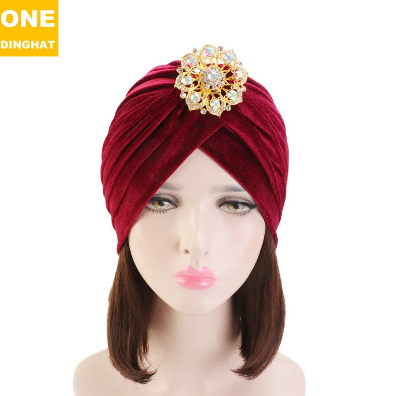 Скоростная продажа мягкая бархатная брошь из Южной Кореи в форме шапки Индии