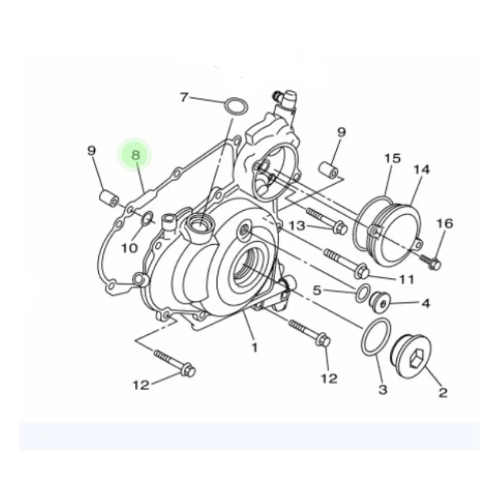 

Motorcycle Engine Crankcase Stator Cover Gasket For Yamaha YZ450 YZ450F 2006-2009 WR450 WR450F 2007-2015 2S2-15451-00-00