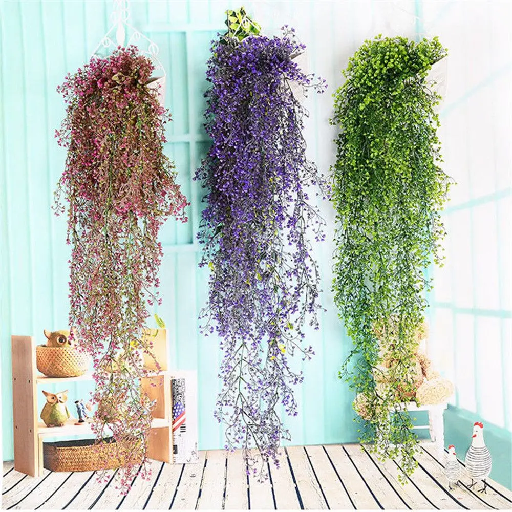 

1PC New Artificial Fake Silk Flower Vine Hanging Garland Home Garden Wedding Festive & Party Supplies Decoration