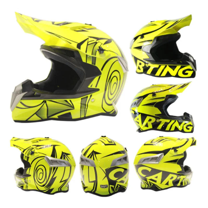 Профессиональный Гоночный moto крест шлем-каска moto крест hors маршрут Capacete moto Casco внедорожный мультфильм для взрослых и детей байкерские хел
