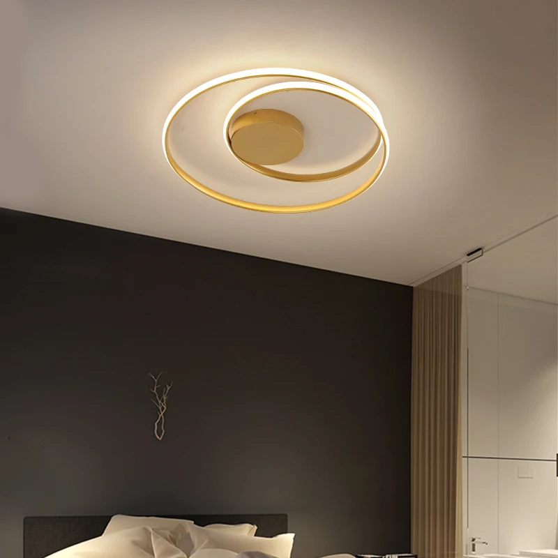 Nordic New Ceiling Lights With Gold/Black/White For Bedroom Parlor Living Room Villa Indoor Decorative Lamps AC90-260V Fixtures