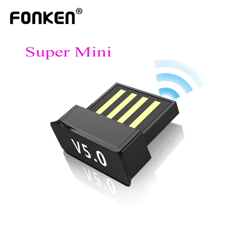USB Bluetooth адаптер FONKEN Mini BT5.0 музыкальный ресивер синего зуба беспроводной для ТВ ПК