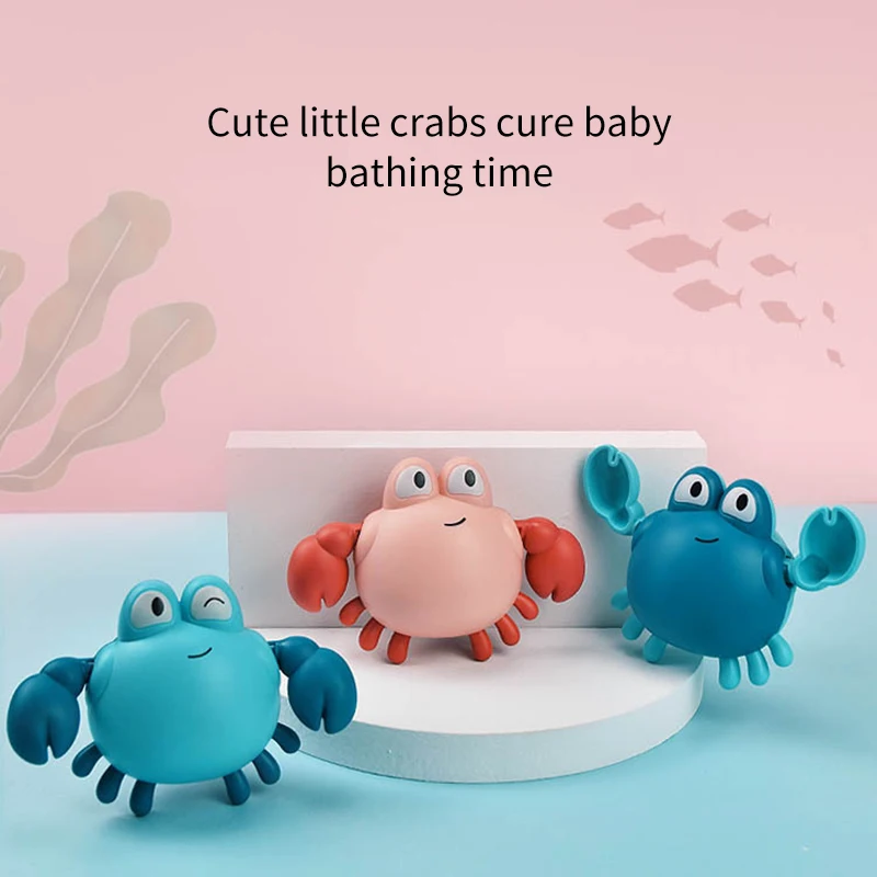 

Baby Cartoon Animal Crab Classic Baby Water Toys Infant Crab Wound-Up Chain Clockwork Swimming Bath Toy Clockwork Bathtub Toy