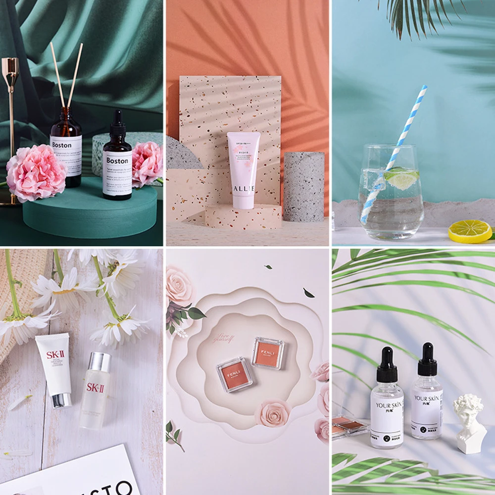 57X42cm Fashion 3D Printing Double-Sided Background Paper Photo Photography Props Decoration Accessories for Cosmetic Toiletries