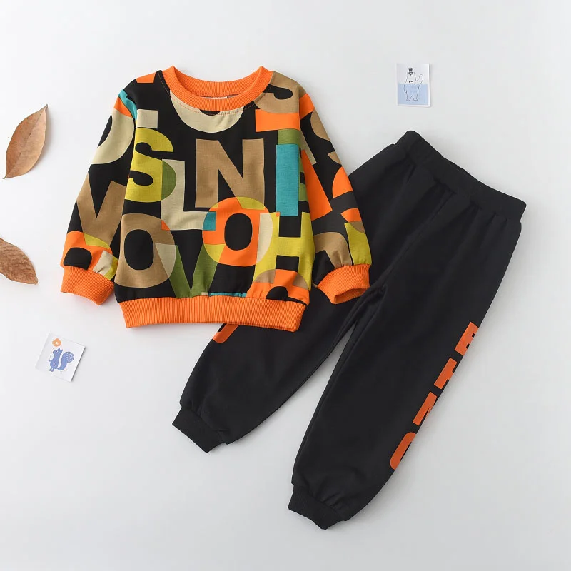 

Menoea Toddler Boys Clothing Set Autumn Children Girls Sports Hooded Clothes Sets Baby Boy Splice Shirts Pants Clothes Suits