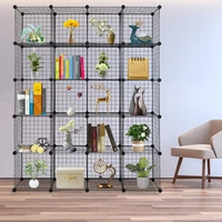 1 set 2016 cube organizermetal grid shelving unit modular bookcase cube storage shelves wire cube storage origami shelves