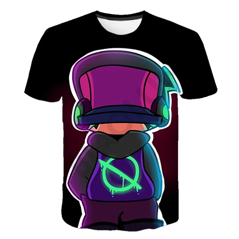 

Boy Girl Cartoon Style Music Challenge Game 3D Print Short Sleeve T-Shirt Children Secondary Vowel Tour Adventure Fashion Tees