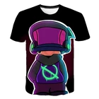 Футболка детская с коротким рукавом и 3D-принтом, стильная мультяшная музыкальная игра для мальчиков и девочек, модные тройники с мастером, поездкой