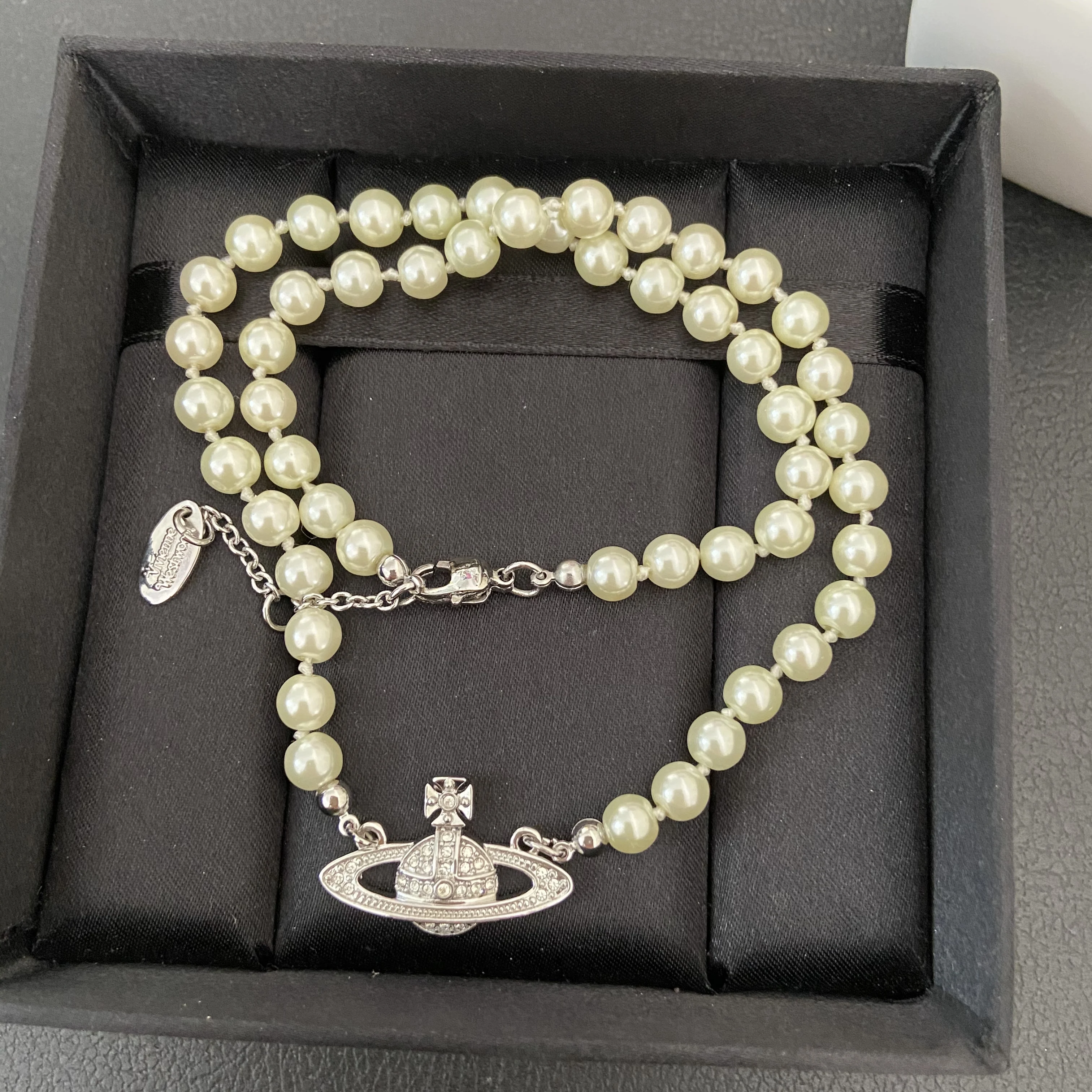 

Sweet and high-end French retro pearl beaded necklace