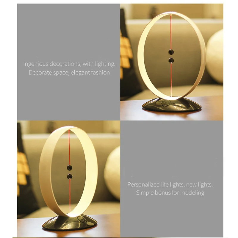 Зарядка через usb на магнитной подвеске баланс светильник Спальня стол ночной