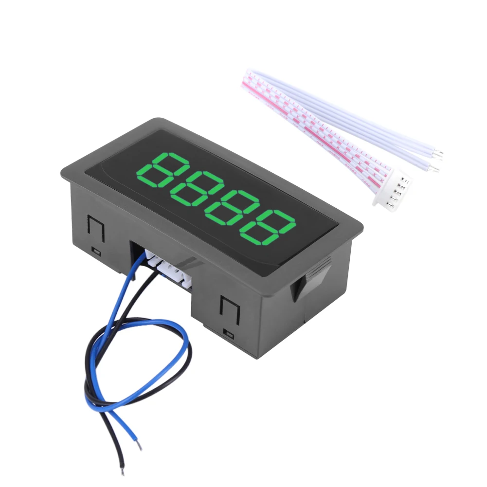 

DC LED Voltmeter Ammeter Digital Display Voltage 4 Digit 0-9999 Up/Down Plus/Minus Panel Counter Monitor Tester Meter Red