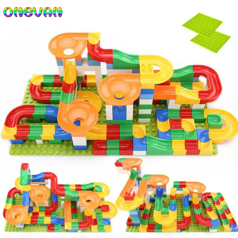 248 шт. Детский конструктор гоночный лабиринт|Блочные конструкторы| |