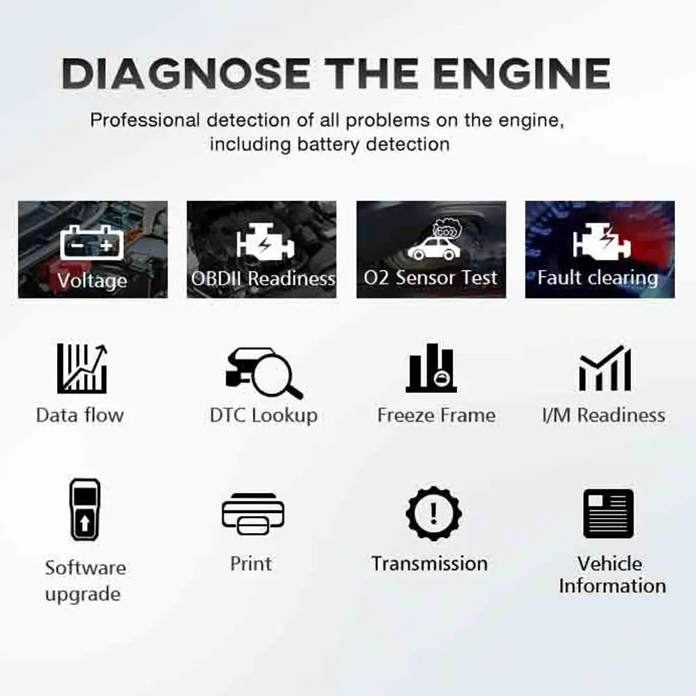 Инструмент для диагностики автомобиля KW860 OBD2 автоматический диагностический
