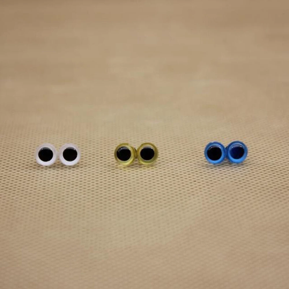 100 шт. 10 мм Разноцветные Пластиковые безопасные кукольные глаза для медведя куклы