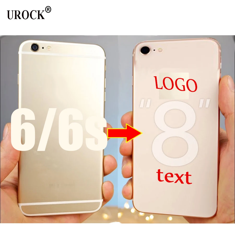 Стеклянная задняя крышка корпуса для iPhone 6 6 S как 8 задняя крышка корпуса батареи с боковыми кнопками+ sim-лоток+ подарки оригинальное качество