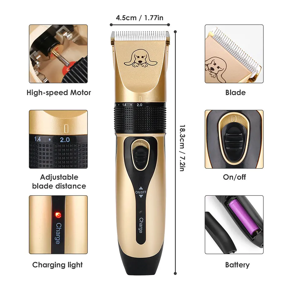USB перезаряжаемая машинка для стрижки домашних животных набор 5 в 1 электрическая