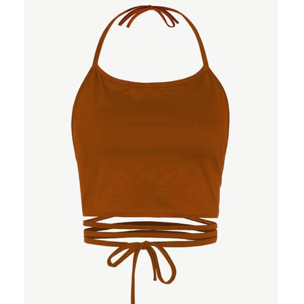 Женские сексуальные укороченные топы 2020 однотонная летняя майка женские