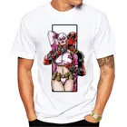Новинка 2018, Мужская футболка с принтом американского комикса Badass Deadpool, модные футболки Merc с принтом Quinn, уличные Топы в стиле панк