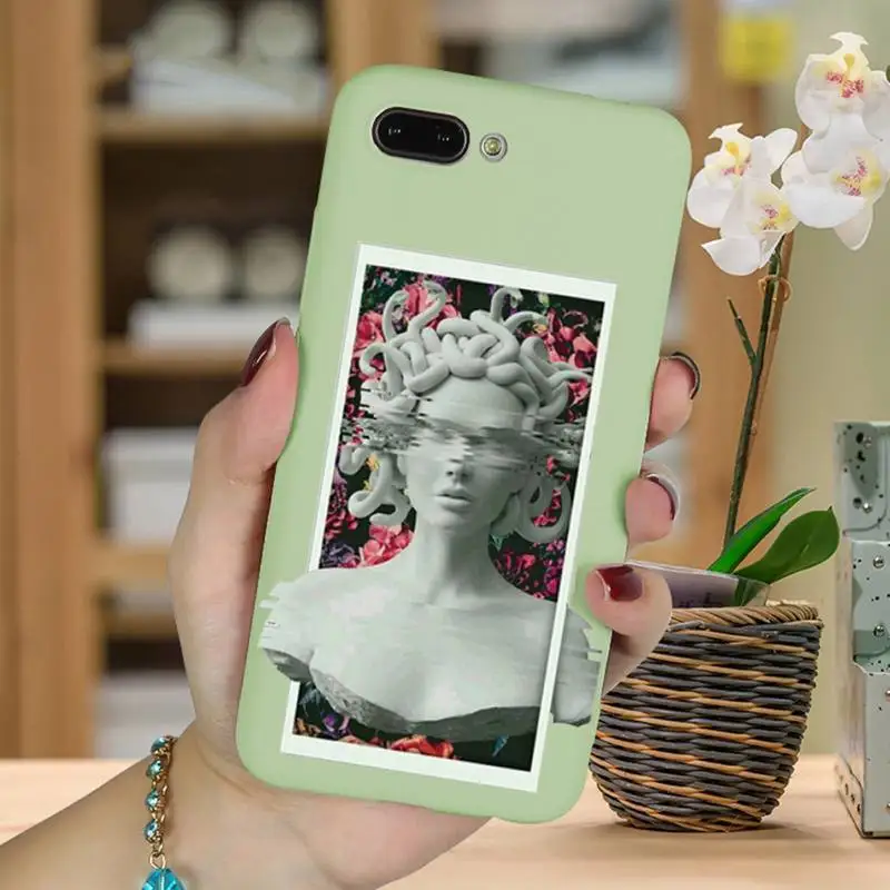 

Great Art Aesthetic David Mona Lisa s For Iphone 6 6s 7 8 Plus XR X XS XSmax 11 12 Pro Mini Max Candy Green Silicone Cover
