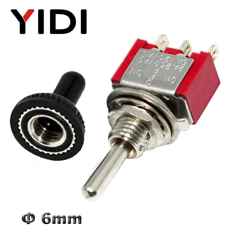 6A 125VAC мини 6 мм МТС 102 103 202 203 302 303 402 403 рычажный Переключатель ВКЛ/ВЫКЛ SPDT DPDT on off на 3PDT с водонепроницаемой крышкой