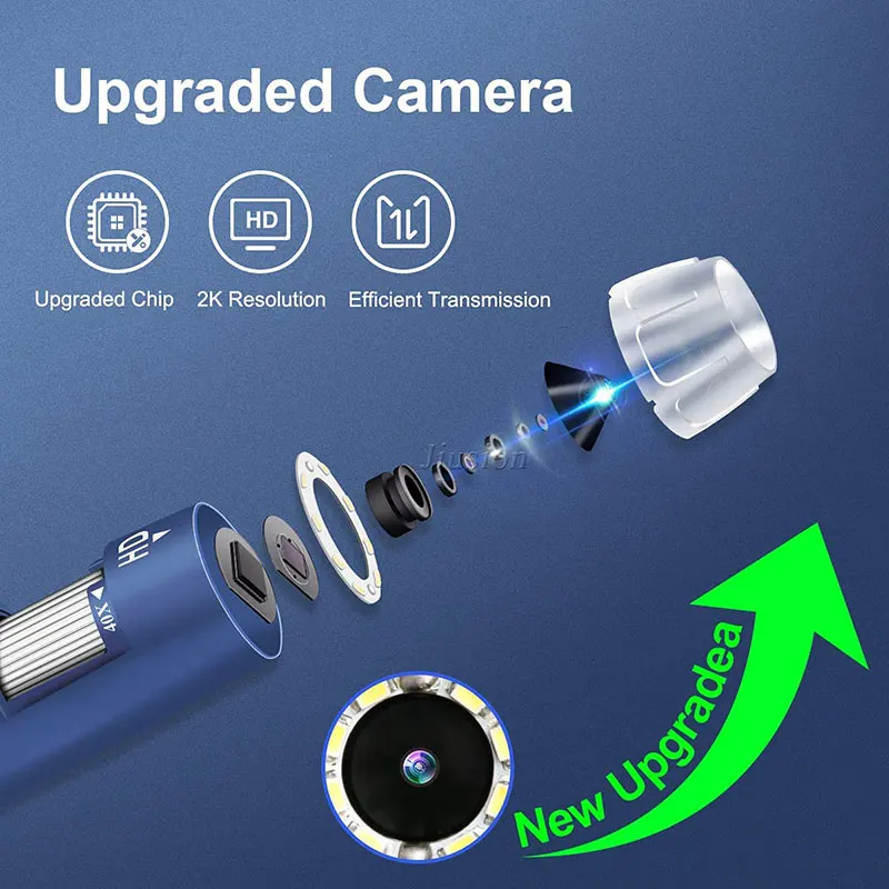 Цифровой микроскоп 2K HD 2560x1440P USB от 40x до x ручная фотокамера-эндоскоп для телефонов