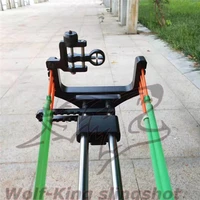 Wolf King Powerful catapult Hunting Slingshot Rifle Double Safety Device Stainless Steel Sight For Shooting Outdoor WK01
