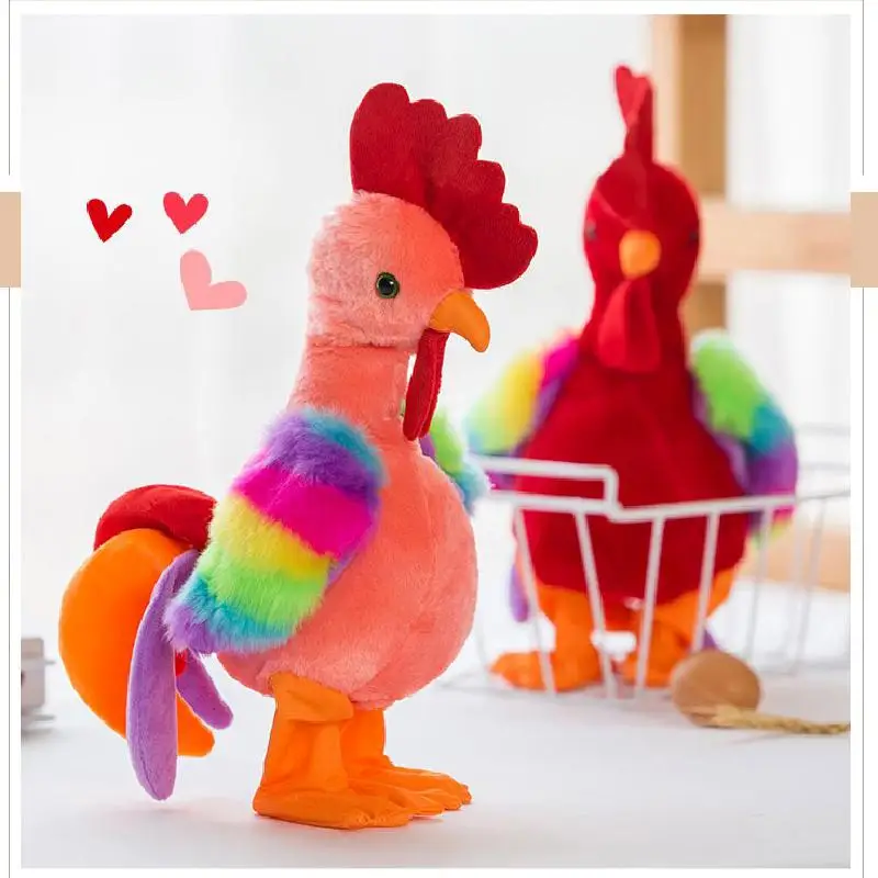 New Net Red Seven Color Rooster Desperate Battle Scream Singing Dance Children Toys Electric Plush Crazy | Игрушки и хобби
