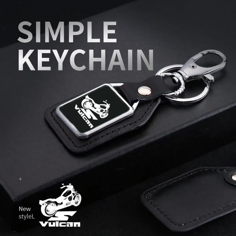 

Motorcycle Leather Key Chain Fashion keychain Trendy Keyring With Logo For Kawasaki VULCAN S VULCAN 650 2015-2021