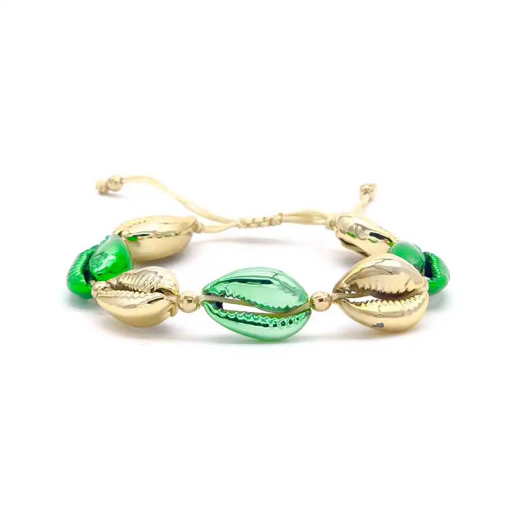 Go2boho браслеты из ракушек MIYUKI браслет Evil Eye Павлин перо ювелирные изделия Pulseras Mujer женский натуральный камень ручной работы Тканые - Окраска металла: B-B190003D shell
