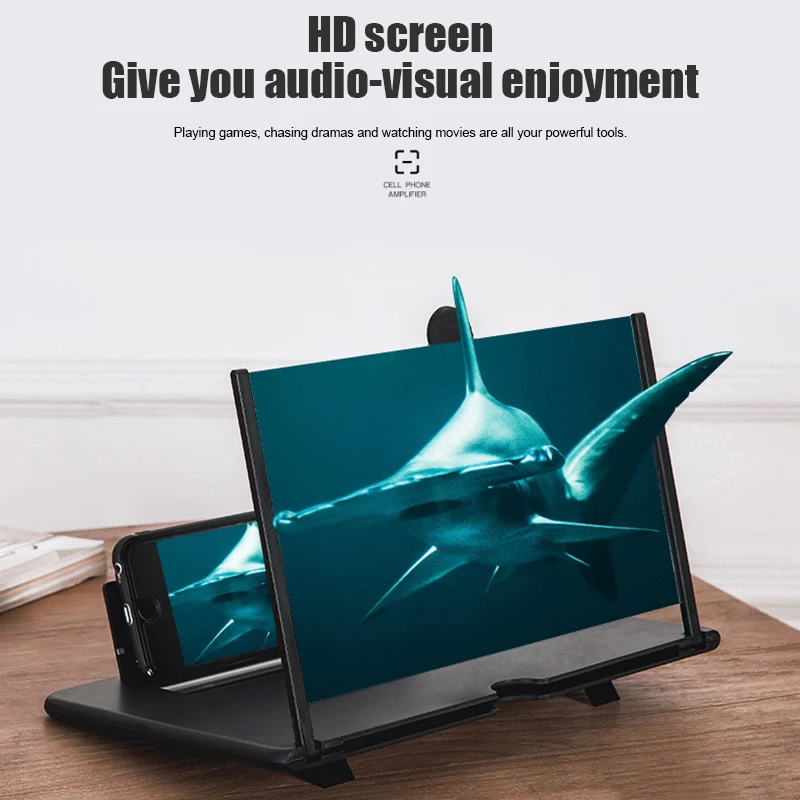

Mobile Phone Screen 3D Magnifier Screen Enlarge 3-4 Times High Definition Amplifier Foldable PUO88