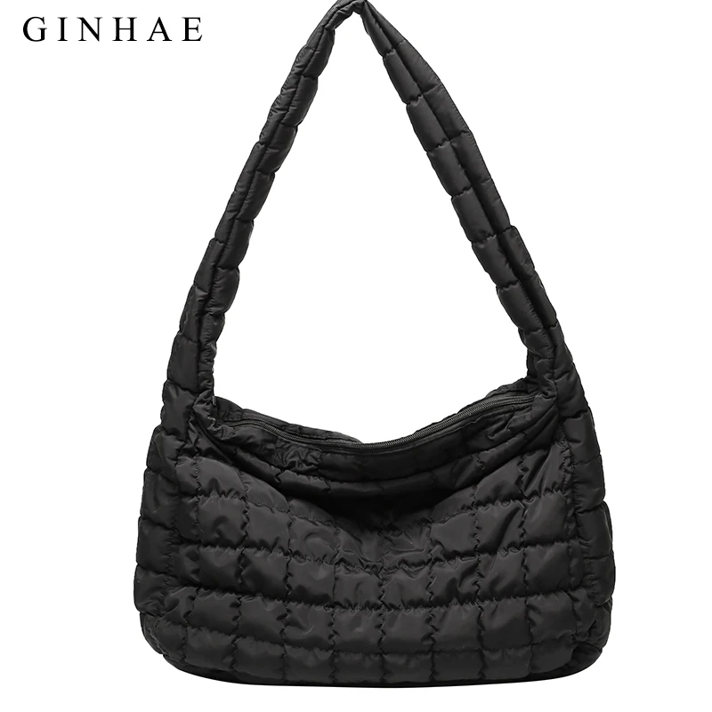 Сумка на плечо женская с хлопковым пухом вместительный тоут Роскошный