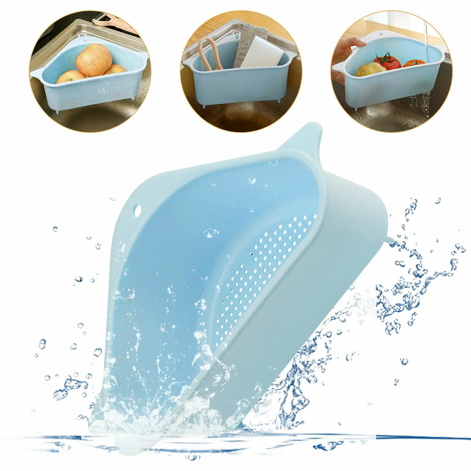 

Kitchen Self-Standing Drain Sink Leftovers Soup Juice Separated by Garbage Filter Sink Storage Basket Sink Rack Kitchen Tools