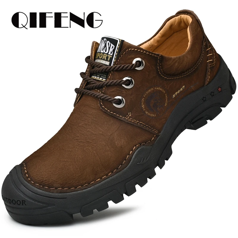 

Men Casual Shoes Spring Waterproof Genuine Leather Sneakers Soft Footwear Sport Shoes Winter Male Classical Flat Shoes Jeans 38