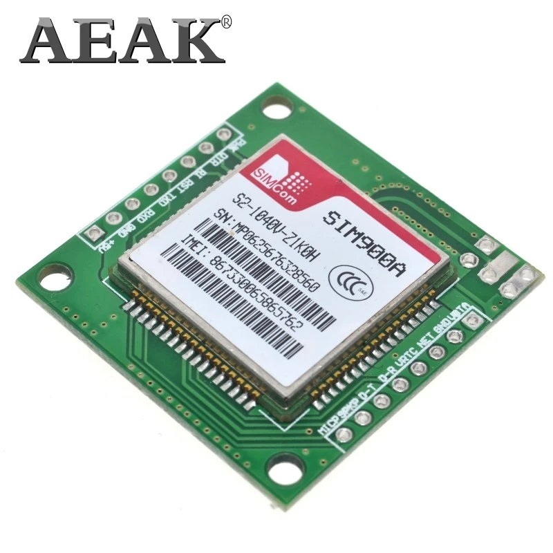 AEAK мини GPRS GSM модуль SIM900A беспроводной расширения плата антенна протестирована по