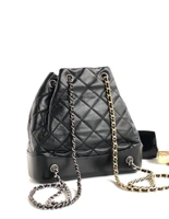 luxury famous designer woman chain backpack bag import genuine lambskin leather lady bucket purse