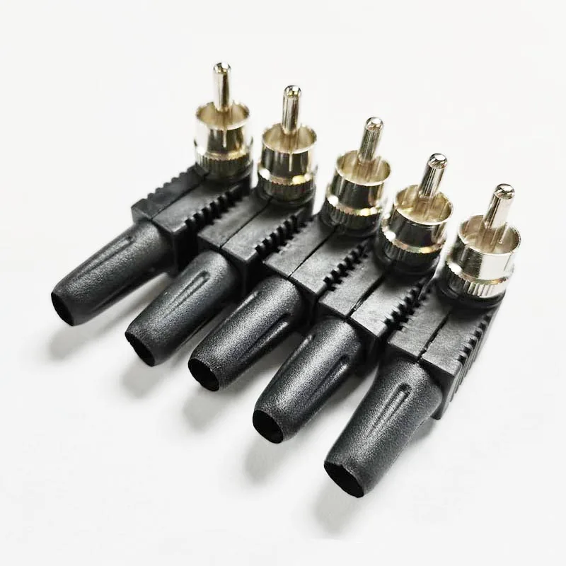 NCHTEK RCA штекер под прямым углом Без припоя Кабель-адаптер для CCTV