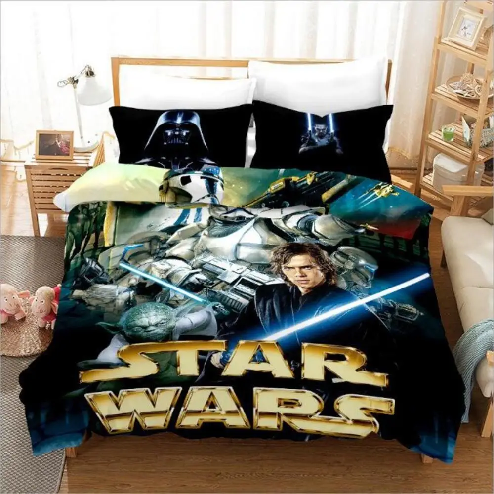 

Star Wars Yoda Baby Duvet Cover Set for Kids Adults Nordic 150 Bed Set Fans 3d Quilt Bedding Set Bedclothes Home Textiles 3PCS