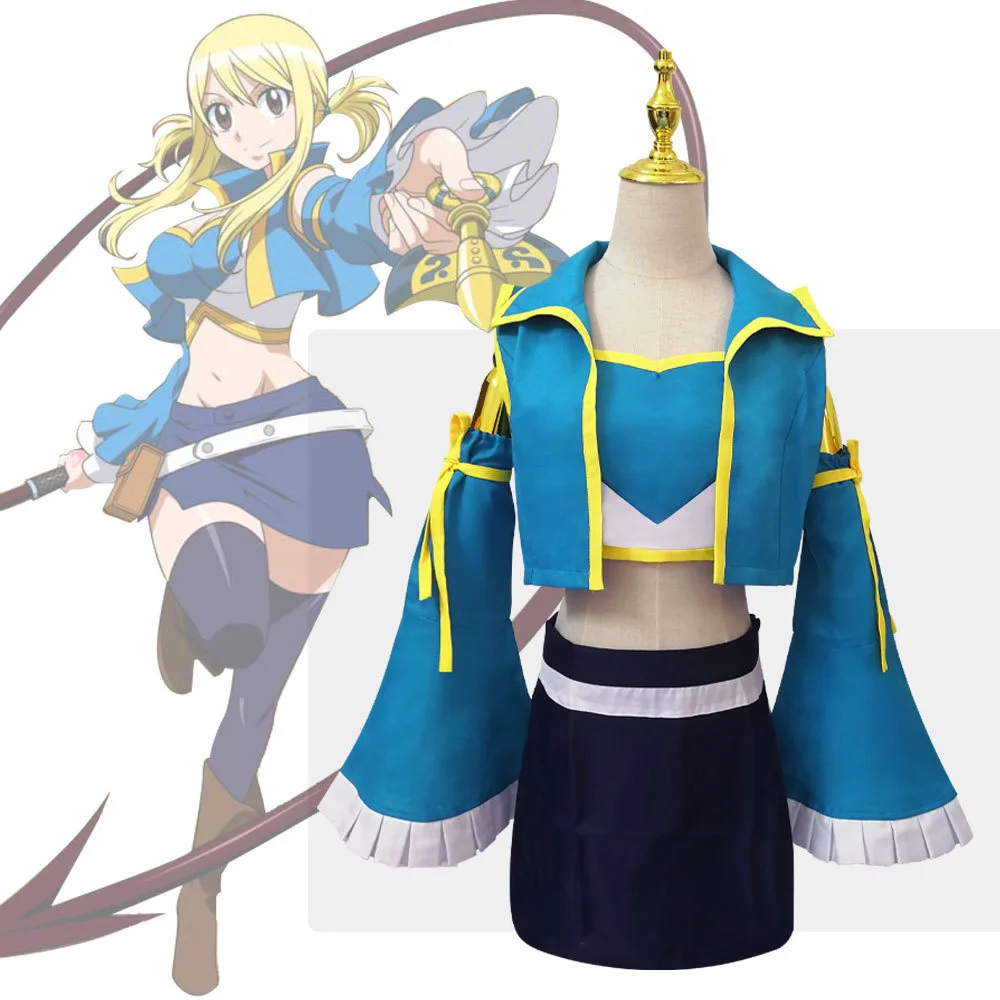 

Anime Fairy Tail Lucy Heartfilia Seven Years After Cosplay Costume Women Girl Clothing Dress
