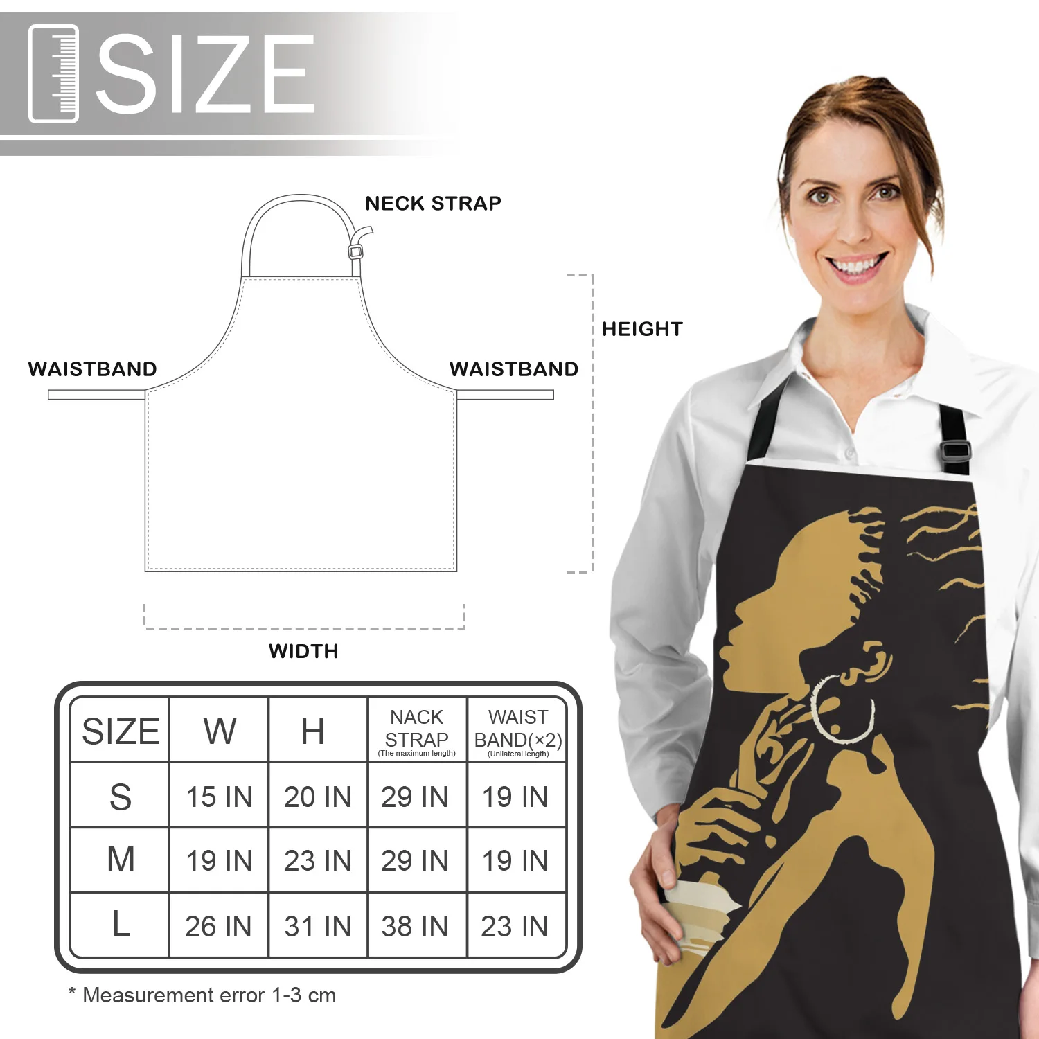 Кухонный Фартук силуэт африканских женщин без рукавов Фартуки из парусины для