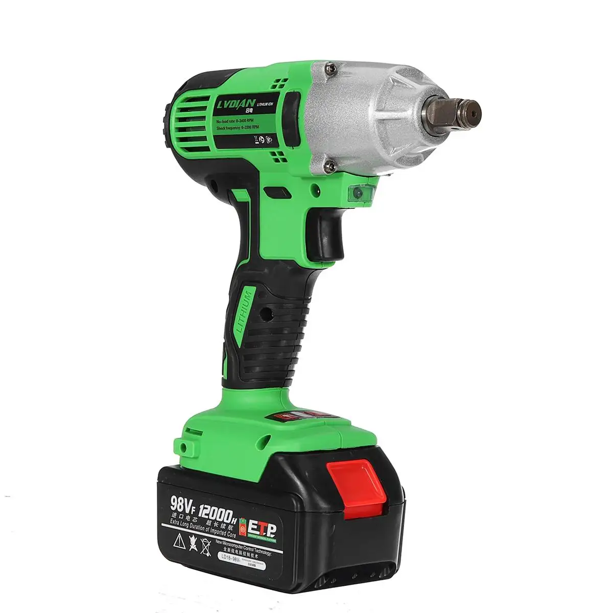 Электрический гайковерт DRILLPRO 98VF 1/2 дюйма бесщеточный ударный дрель с батареей 12000