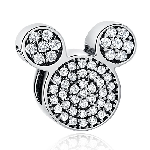 925 пробы, серебряные подвески, бусины, подходят к оригиналу Pandora, очаровательный браслет, божья коровка, кошка, собака, бусины Минни, для рукоделия, для изготовления женских ювелирных изделий - Цвет: PY1393