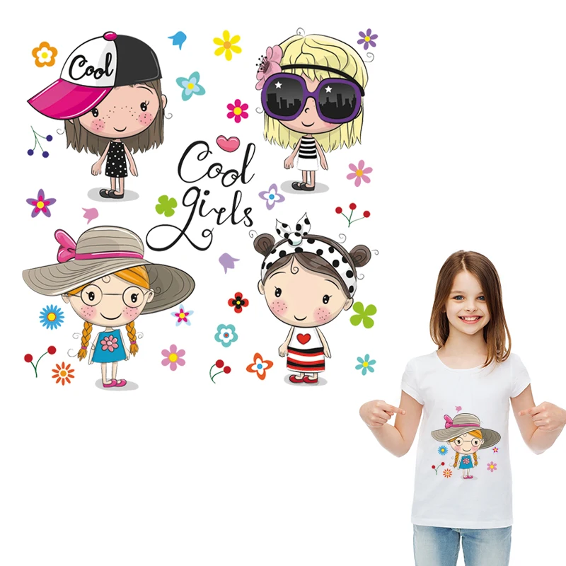 Набор для сестер аппликация на одежде принт девочек футболка украшение одежды