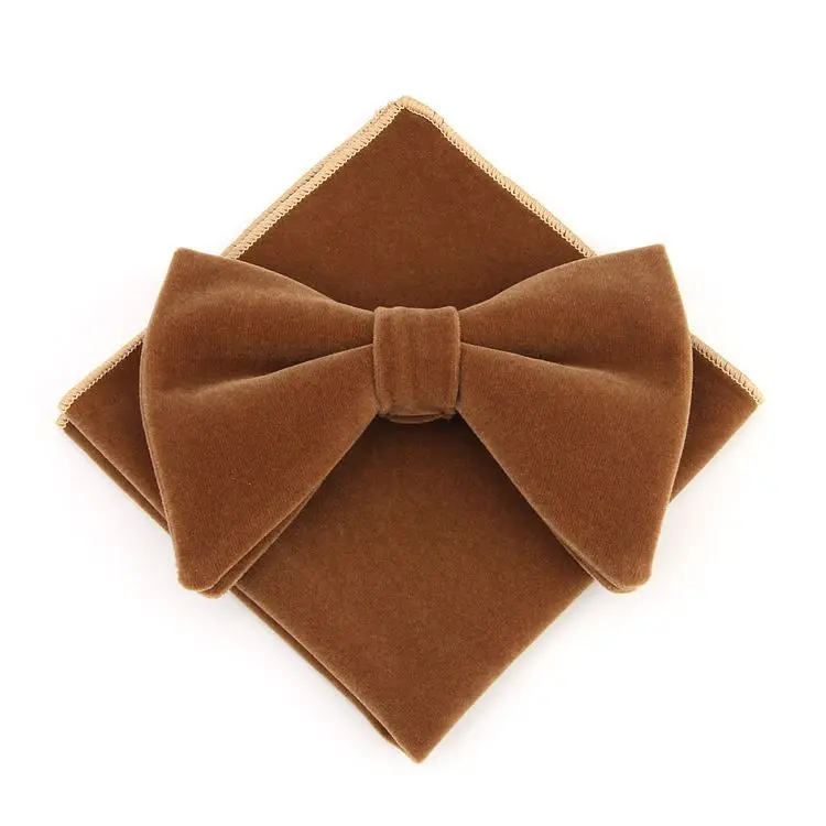 Linbaiway Для мужчин бархат Размер s С большим бантом Платок комплект для свадебное