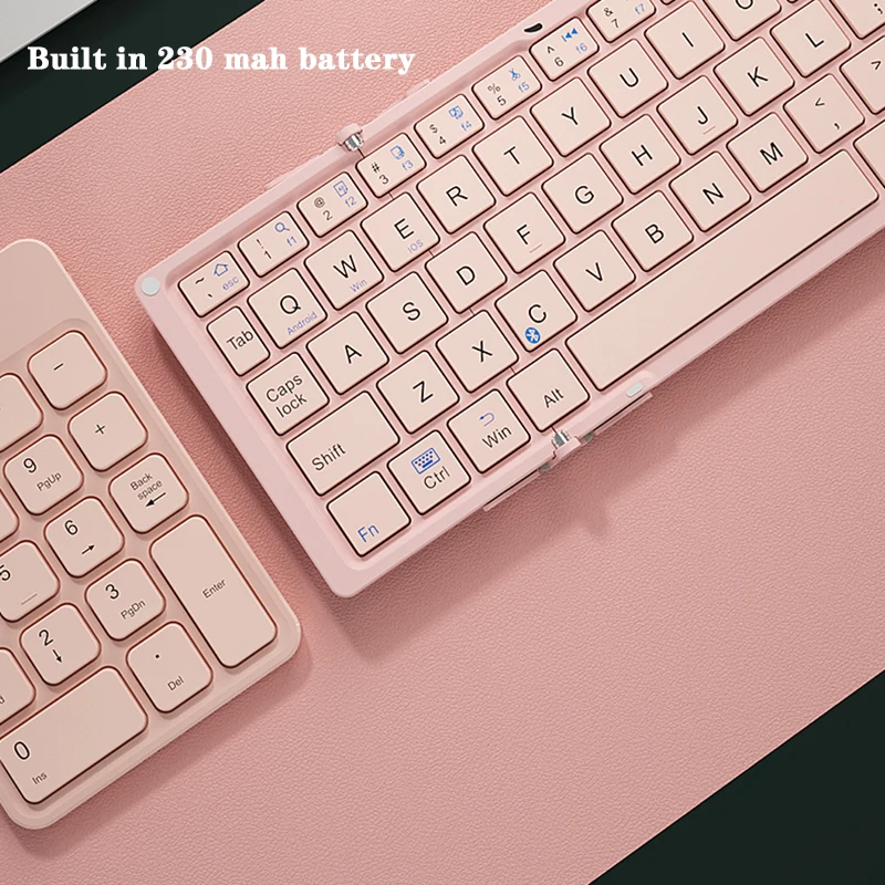B.O.W Mini Keyboard Bluetooth Connected to Tablets / Phone iOS Windows Android System Support Pocket Size Folded Style | Компьютеры и