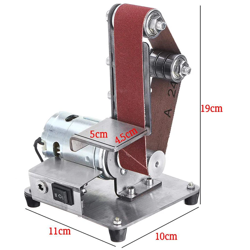 350W Mini Electric Belt Machine Sander Sanding Grinding Polishing Abrasive Belts Grinder DIY Cutter Edges | Инструменты