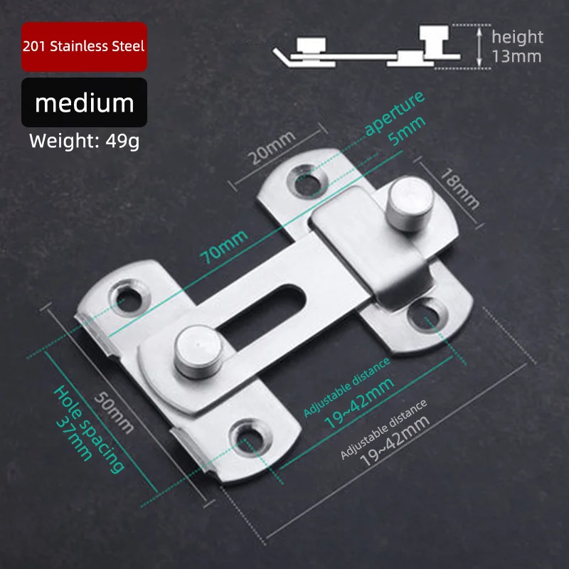 1 Средний замок из нержавеющей стали подходит для раздвижных дверей и окон
