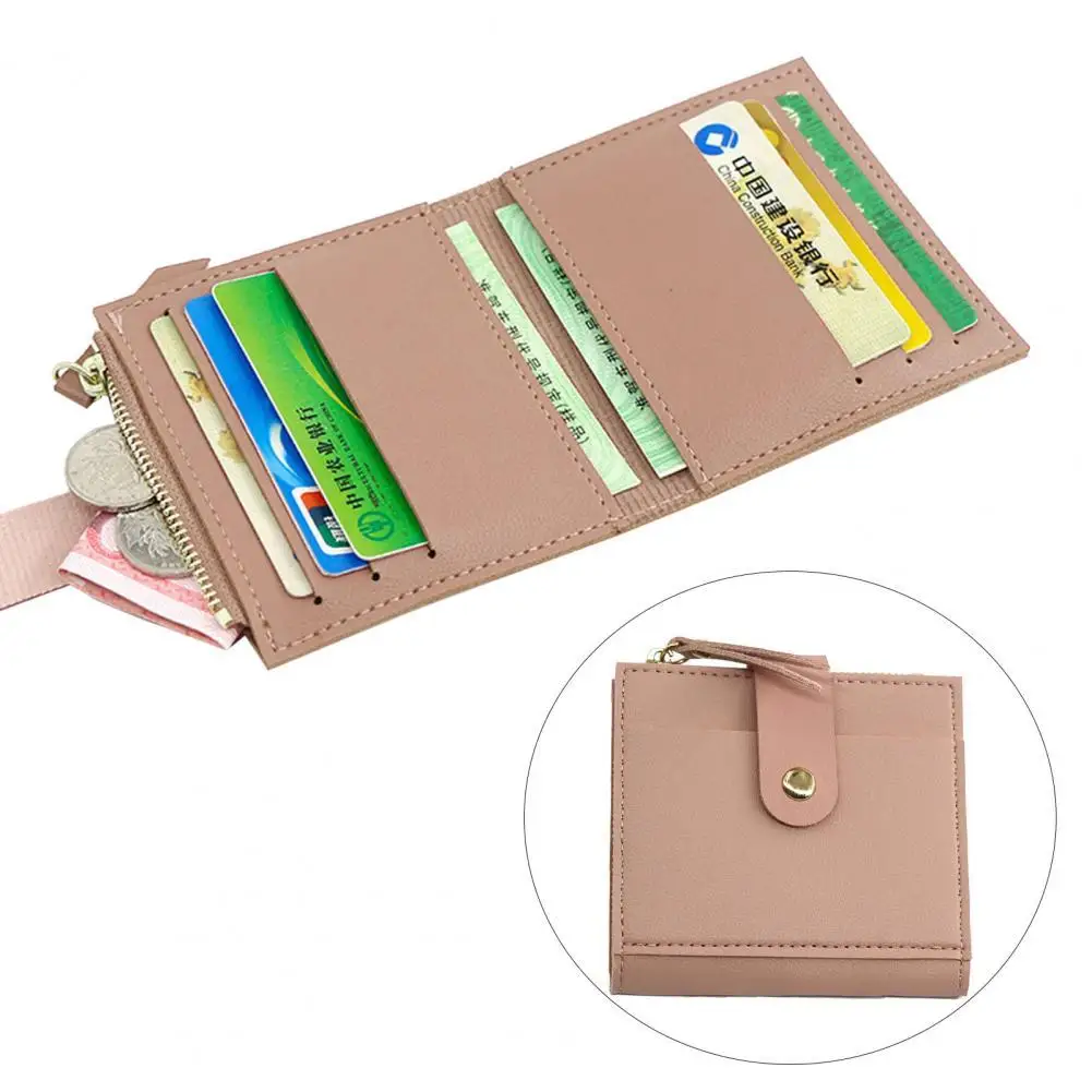 

Дропшиппинг 50%! Кошелек с несколькими отделениями, подвеска на молнии, квадратная короткая Пряжка, складной женский кошелек для покупок