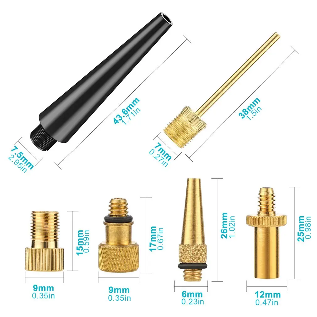 

NEW 26pcs Copper Bicycle Valve Adapter Set Bike Tire Pump Adapter Kit Inflator Pump Accessory